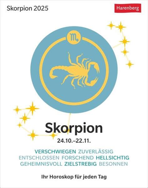 horoskop skorpion jeden tag|Tageshoroskop